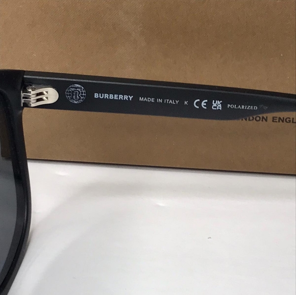 💯 BE 4396U Authentic New BURBERRYWren Polarized Dark Grey Browline Men's - Picture 12 of 14